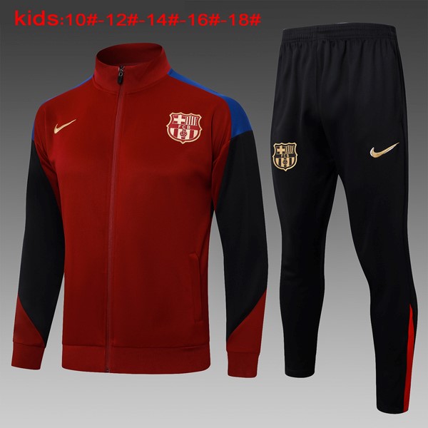 Niños Chandal Barcelona 2024-25 Rojo Negro 3